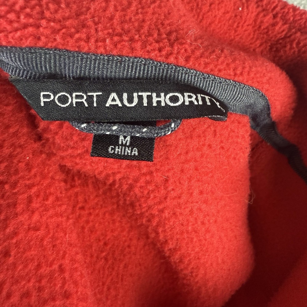 Buc-ees Fleece Lined Jacket Adult Medium Red Employee Workwear Full Zip - Picture 5 of 9